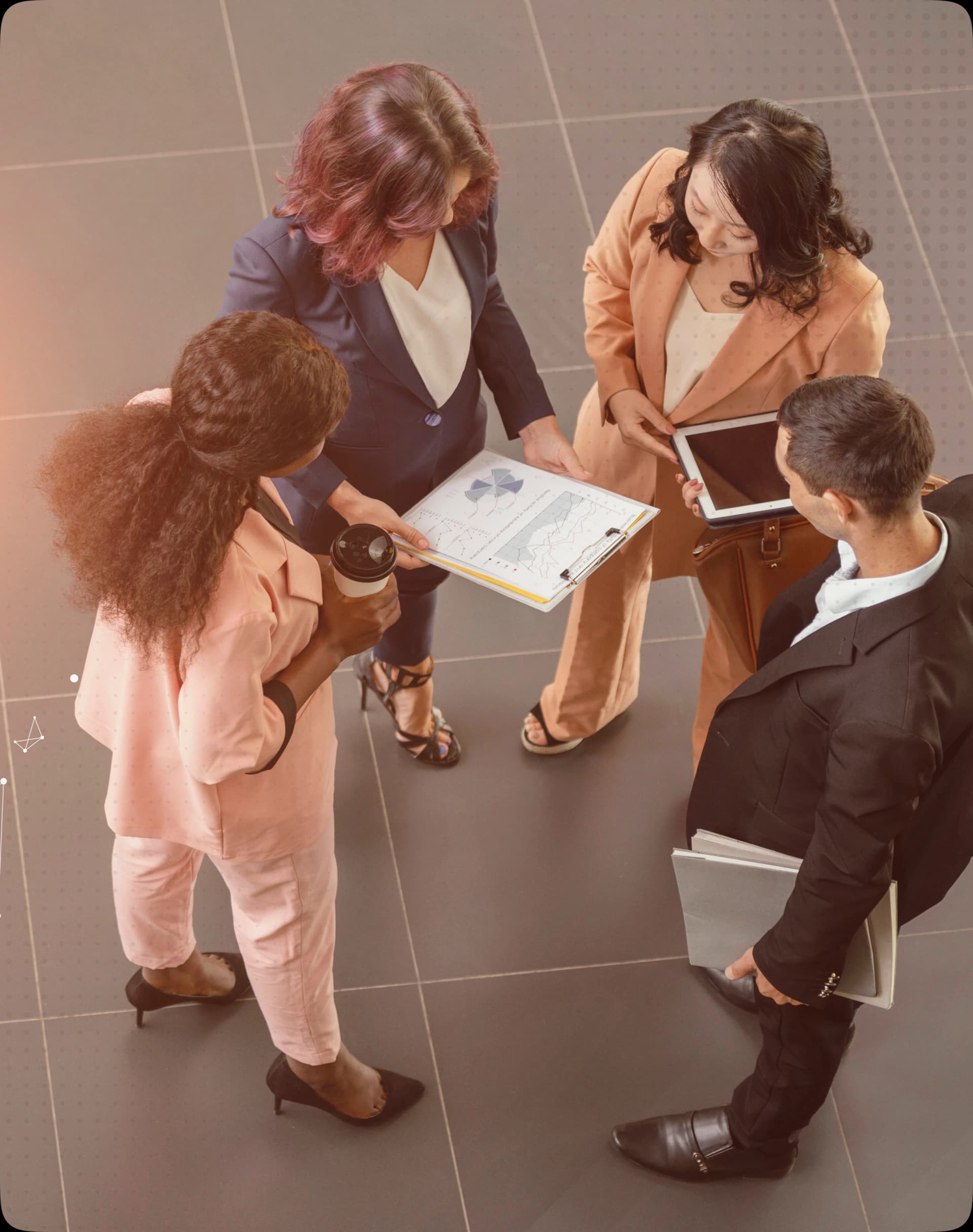 Business People Working Using Technology Connect With Others
